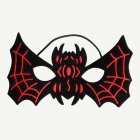 Spindelnät Ögonmask Svart/Röd
