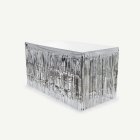 Fransig Bordskjol Metallisk Silver