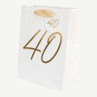 40 År Presentpåse Vit/Guld