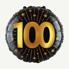 100 År Golden Celebrations Folieballong