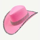 Glitter Cowboyhatt Ljusrosa