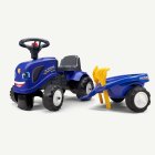 New Holland® Traktor Gåbil Med Släp Blå