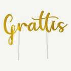 Grattis Tårttopper Guld