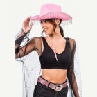Strass Cowboyhatt Ljusrosa