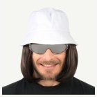 Peruk Med Vit Bucket Hat
