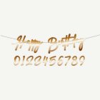 Personlig Happy Birthday Girlang Guld