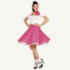 Polka 50-tal Kjol Rosa