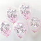 About To Pop Konfetti Ballonger Rosa