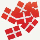 Dansk Pappersflagga Konfetti