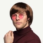 Kort Hippiefrisyr Peruk Brun