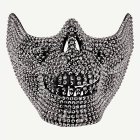 Strass Dödskalle Käke Mask