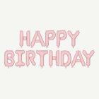 Happy Birthday Folieballonger Ljusrosa