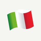 Italienska Flaggor Träkonfetti