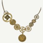 Steampunk Kugghjuls-halsband Koppar