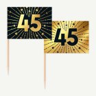 45 År Golden Celebrations Tårtpinnar