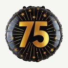 75 År Golden Celebrations Folieballong