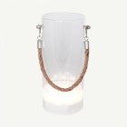 LED Glaslykta Med Jute