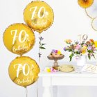 70 År Folieballong Guld