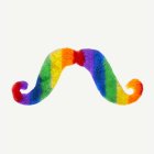Regnbågsfärgad Mustasch