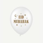 Eid Mubarak Ballonger Vit/Guld