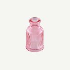 Mini Räfflad Glasvas Ljusrosa