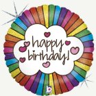 Happy Birthday Regnbåge Folieballong
