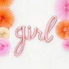 Girl Folieballong Roséguld