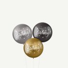 Happy Birthday XL Latexballonger Metallisk Mix