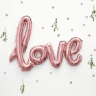 Love Folieballong Roséguld