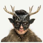 Hjortmask Svart/Guld