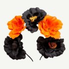 Halloween Blommigt Hårband Svart/Orange
