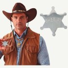 Metall Sheriffstjärna Silver