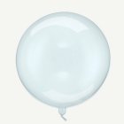 Transparent Klotrund Ballong Blå