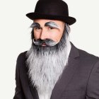 Gammal Man Skägg & Ögonbryn
