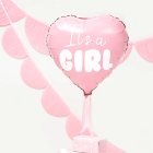 It's a Girl Hjärta Folieballong
