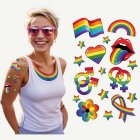 Pride Regnbåge Falska Tatueringar