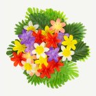 Hawaiiblad & Blommor Bordsdekorationer
