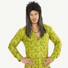 Svart 80-talsmullet Peruk