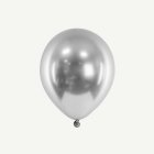 Metallic Mellanstora Latexballonger Silver