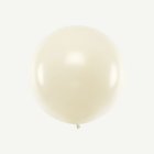 Stor Rund Ballon Metallisk Pärlvit