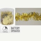 Glitter LED Julgirlang Guld