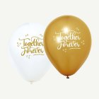 Together Forever Latexballonger Vit/Guld