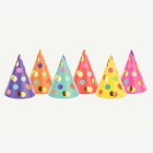 Prickiga Partyhattar Multifärgade