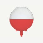 Rund Polen Flagga Folieballong