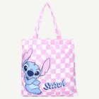 Lilo & Stitch® Rutig Tygpåse Ljusrosa