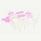Babyshower Photobooth Selfie Props Ljusrosa