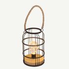 Svart LED Metallampa