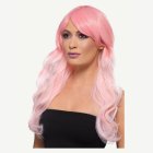 Deluxe Lång Ombre Peruk Ljusrosa