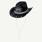 Strass Cowboyhatt Svart