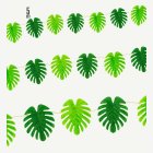 Monstera Blad Girlang Grön